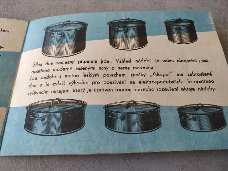 Reklama stará reklama Plakát hrnec Hliník Prospekt Kuchyně  Retro  - Starožitnosti a umění