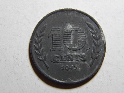 Nizozemí 10 Cent 1943 Zn XF č31369