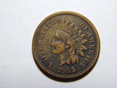 USA 1 Cent 1865 XF č31342