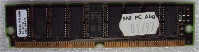 1 modul  SIMM paměti 72 pin 60ns čipy NEC-4217405-60