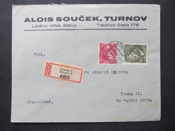f0275 Turnov - Praha Alois Súček likéry - Filatelia