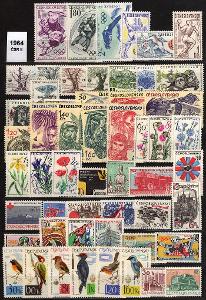 1964 (ČSSR) - Kompletní ročník známek, bezvadný stav **