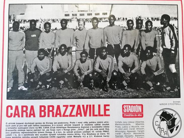 Časopis Stadión 1975 /13, Cara Brazzaville 