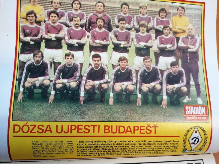 Časopis Stadión 1979/31, Dózsa Ujpesti Budapešť 