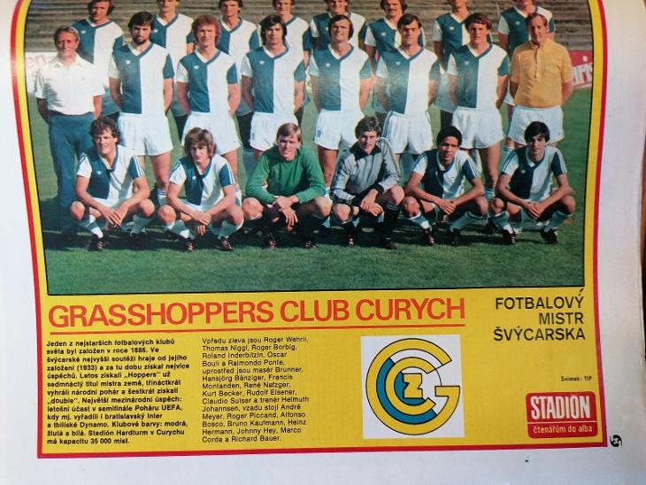 Časopis Stadión 1978 /34, Grasshoppers Club Curych