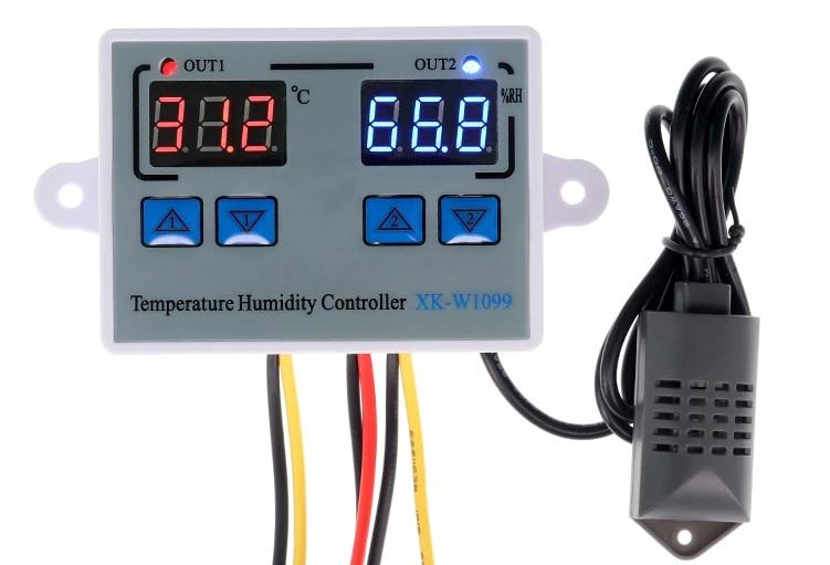 Digitální termostat + vlhkoměr 220V - Elektro