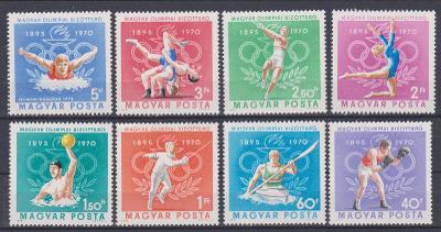 Maďarsko 1970, serie 75 let maďarskýho olymp. výboru, svěží