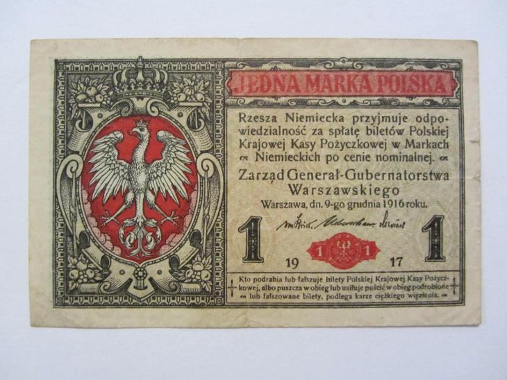 1 Marka Polska 1917 - Bankovky