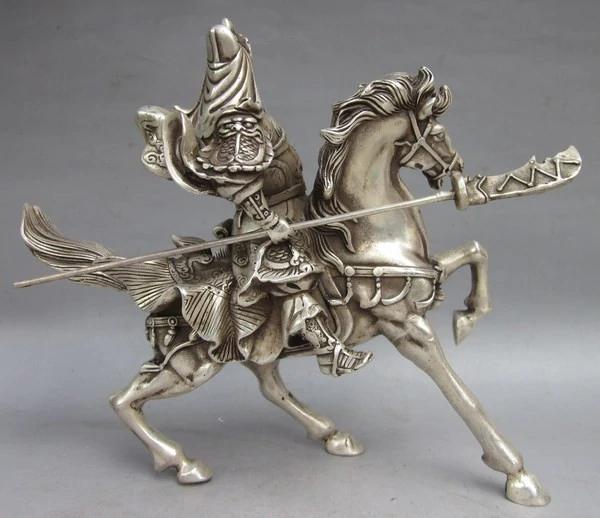 ČÍNA kůň socha soška Čínský Jezdec GUAN Dynastie MING 18cm bronz - Starožitnosti