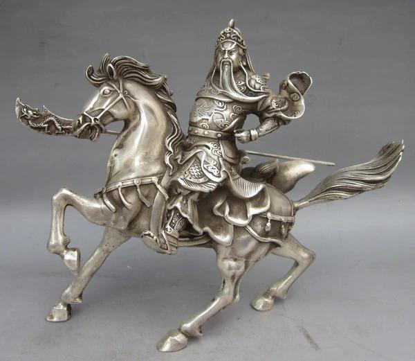 ČÍNA kůň socha soška Čínský Jezdec GUAN Dynastie MING 18cm bronz - Starožitnosti