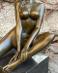 Bronzová socha - Sexy sediaci nahá žena slečna darček pre ženu - undefined