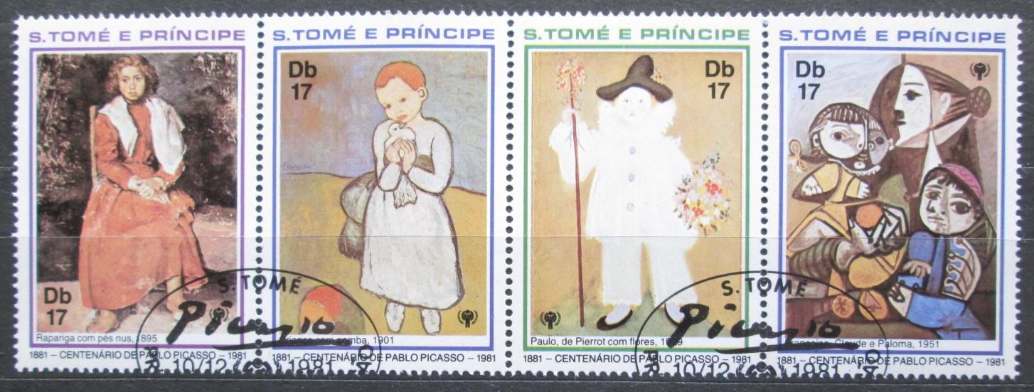 Svätý Tomáš 1981 Umenie, Picasso Mi# Mi# 715-18 Kat 8€ 2314 - Známky