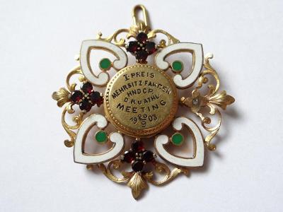 1. cena 1903 - CYKLISTIKA - SMALT, český granát