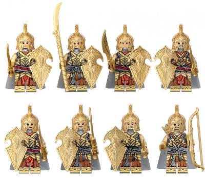 8 x figurka Elf válečník s LEGO kompatibilní – Pán prstenů, elfové