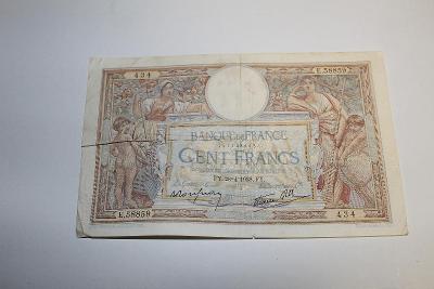 100 FRANK 1938 FRANCIE P86 /D96/ z oběhu