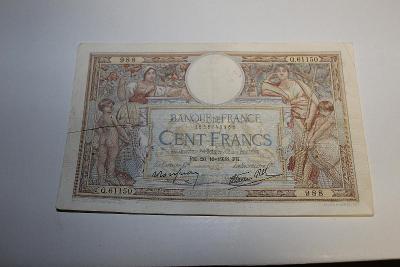 100 FRANK 1938 FRANCIE P86 /E02/ z oběhu
