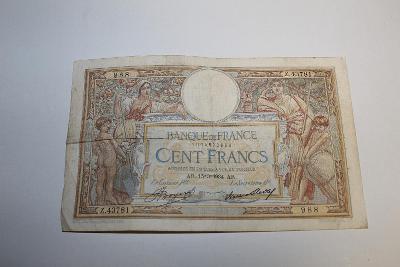 100 FRANK 1934 FRANCIE P86 /E01/ z oběhu