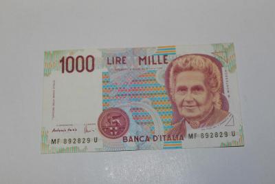 1000 LIR 1990 ITÁLIE P114 z oběhu 