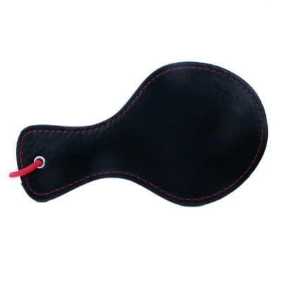 Erotická plácačka - černá s červeným , pevná + PU kůže - 5089.