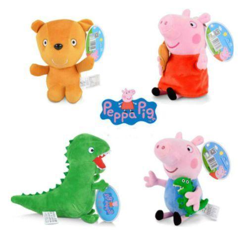 Peppa Pig / Prasátko Pepina - plyšová hračka 19 cm Dinosaurus Medvídek - Děti