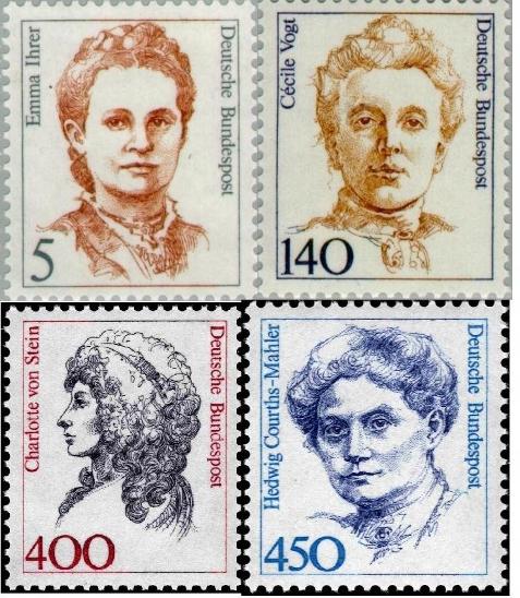 Německo BRD SRN 1989/1992 Známky Mi 1405/1614 ** slavné ženy literatur