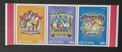 Guyana 1996 Mi.5635-7 4,5€ DISNEY, Donald s Goofym na ledě, sport