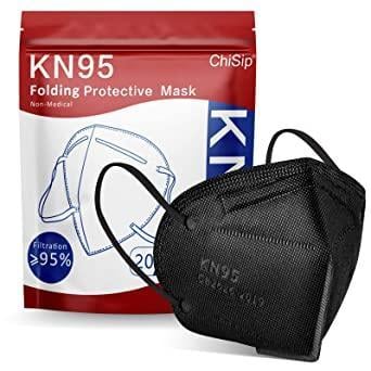 KN95 respirátory - 100ks černé - poštovné zdarma, delší doba dodání