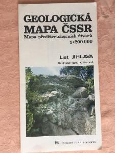 Geologická mapa ČSSR Mapa předčtvrtohorních útvarů 1 : 200 000