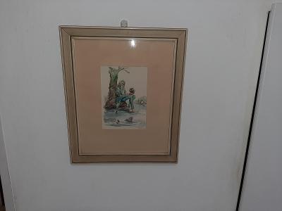 obraz akvarek vodník,Emanuel Knížek