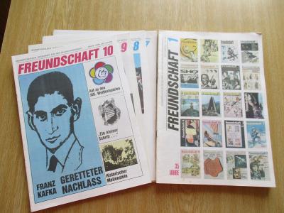 časopis Freundschaft 1987-88 celý ročník 1988-89 7,8,9,10 (14. ks)