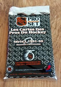 Balíček hokejových karet NHL - Proset 91/92 série 1 FRENCH verze
