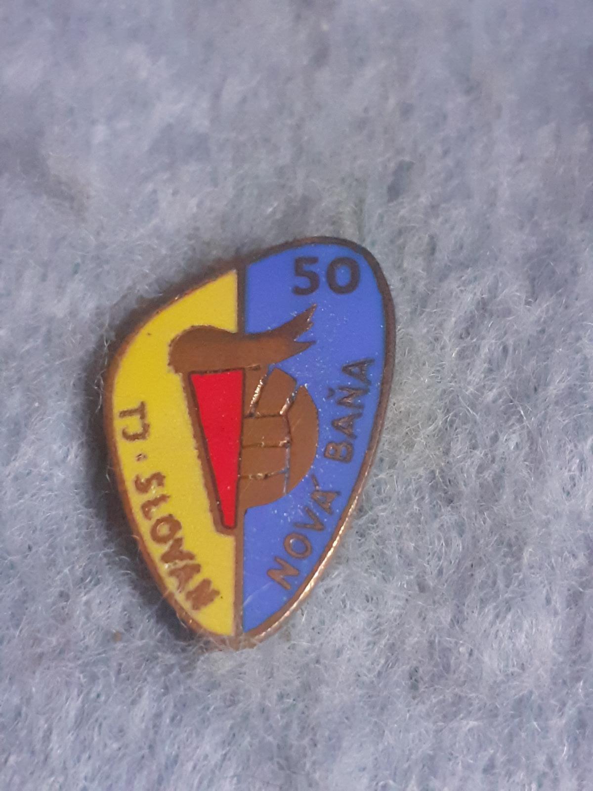 Odznak TJ Slovan Baňa 50 let - Odznaky, nášivky a medaile