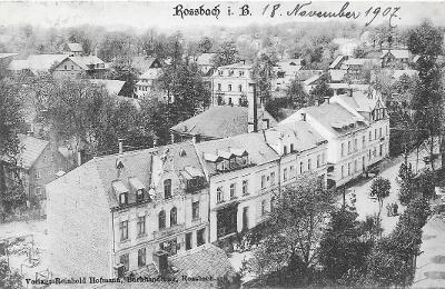 Sudety 1904 Hranice u Aše  Rossbach Asch Aš  se známkou 