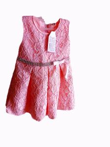 Dívčí  růžové šaty - vel.80