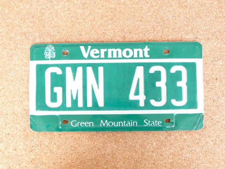 USA SPZ, Vermont originál... - Motoristické registrační značky