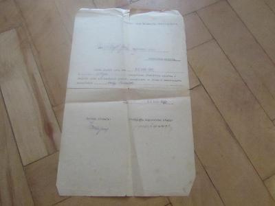 Starý dokument Dopravní úřad železniční Vršovice-Nusle 1927