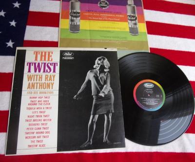 ⚠️ LP:  RAY ANTHONY & HIS BOOKENDS - THE TWIST, 1.press Mono! USA 1962