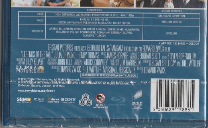 Legenda o vásni (1994) Blu-Ray (Brad Pitt) (CZ dabing CZ titulky) Nové - Film