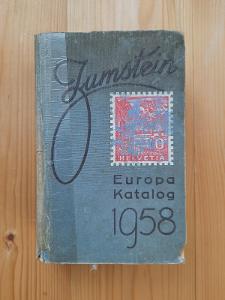 Briefmarken-katalog 1958  Zumstein 41. Auflage kniha