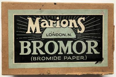 Stará papírová krabička / box - reklama - MARIONS BROMOR LONDON