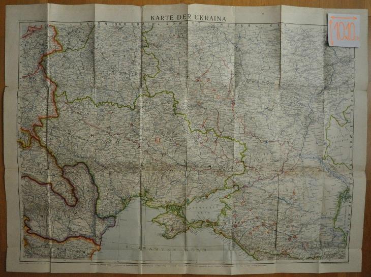 Karte Der Ukraina Ukrajina Nemecka Mapa 1941 2 Svetova Valka Aukro