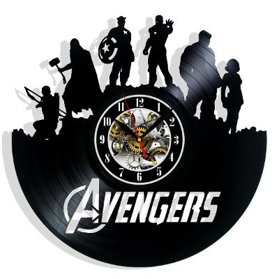 Avengers - nástěnné hodiny vinyl Deadpool Hulk Captain America 