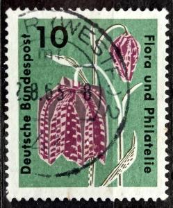 BUNDESPOST: MiNr.392 Checkered Lily 10pf 1963