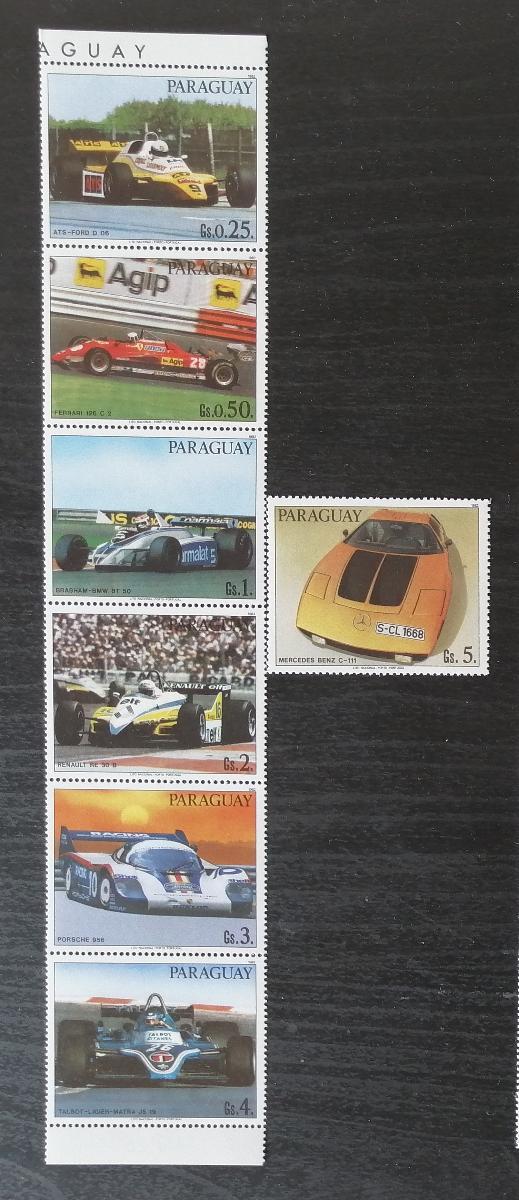 Paraguay 1983 Mi.3586-2 6,5€ Závodní auta, Formule 1 v pásce