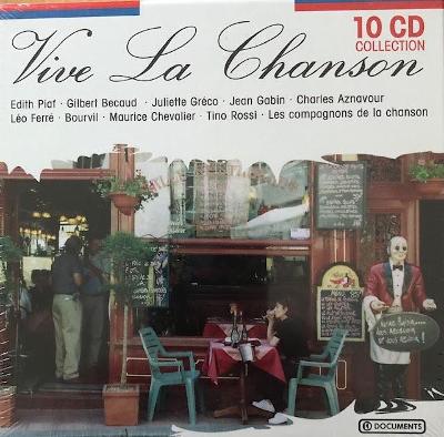 10 CD BOX VIVE LA CHANSON E.Piaf,G.Becaud,J.Greco...