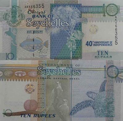 Seychellské Ostrovy 10 rupií P52  UNC