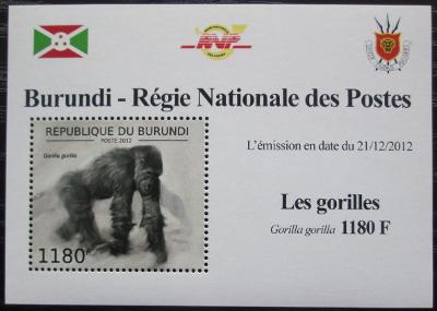Burundi 2012 Gorila západní DELUXE Mi# 2848 Block 2357