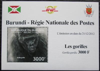 Burundi 2012 Gorila západní DELUXE Mi# 2851 Block 2357