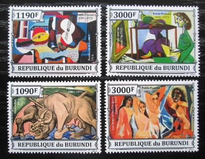 Burundi 2013 Umění, Pablo Picasso Mi# 3313-16 Kat 10€ 2358