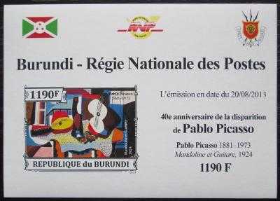 Burundi 2013 Umění, Pablo Picasso neperf. Mi# 3314 B Block 2359
